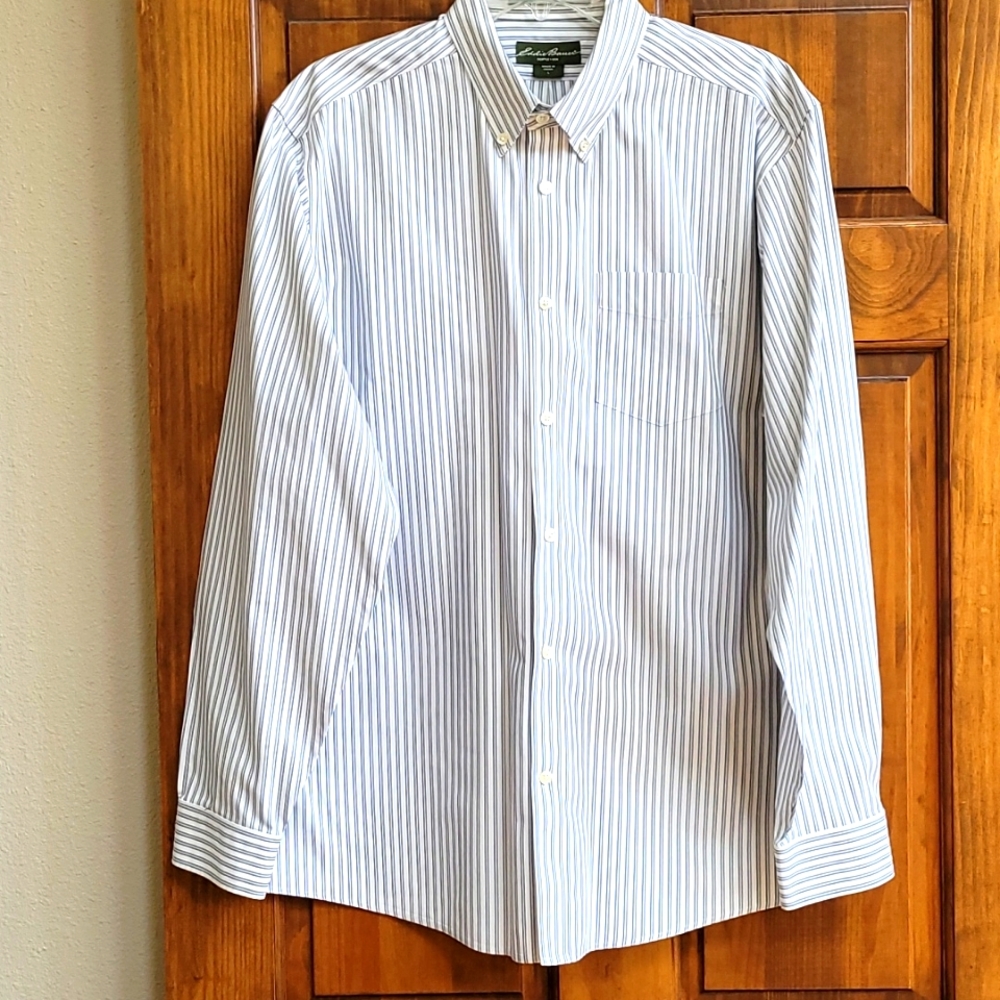 Eddie Bauer Mens long sleeve dress shirt  - Size Large